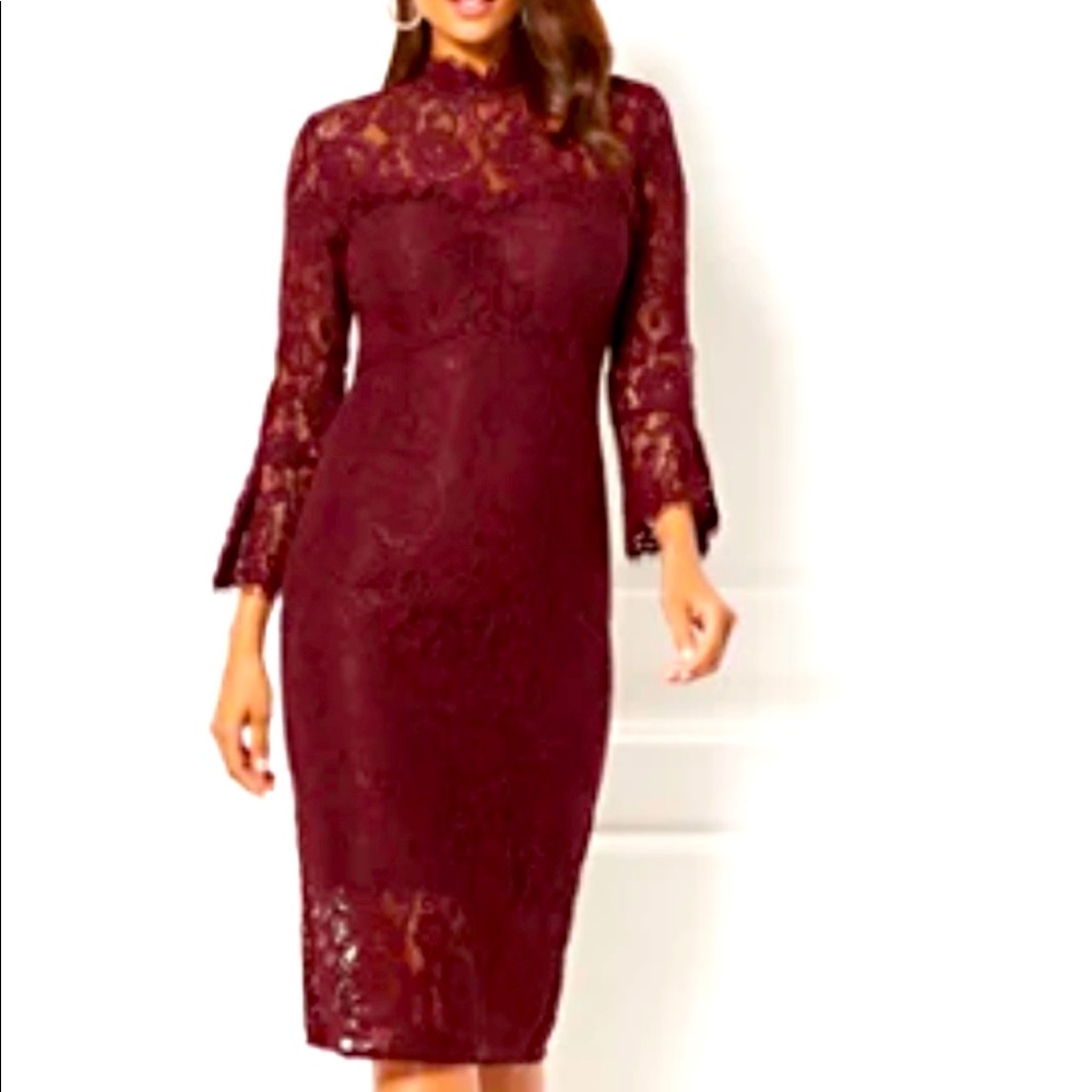 NWT lace sheath dress size 2 NY & Co Eva Mendes